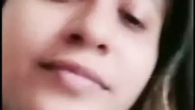 Beautiful wife shows boobs on video call to ex-lover