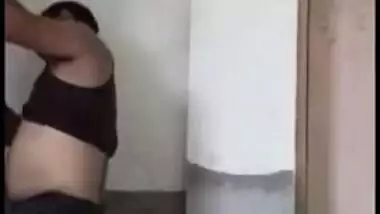 Amateur Desi mms clip of horny Bhabhi caught sitting on lover's face