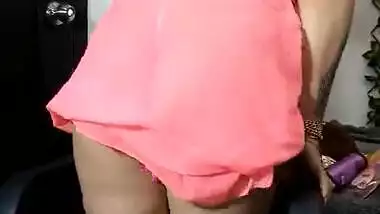Horny Wife Lalitha in saree showing her milky white boobs and masturbating with sex