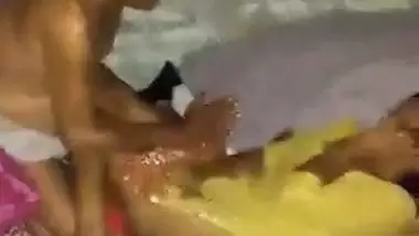 Old man drills his young granddaughter into the bed