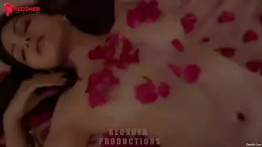 Beautiful Desi girl and rose petals make the porn clip so romantic