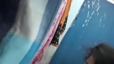 Hidden footage of chubby Desi woman with big XXX tits relaxing in bath