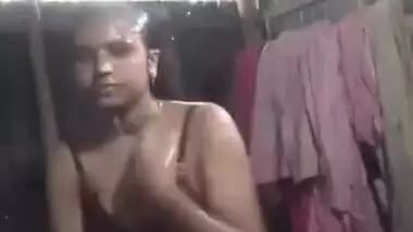 Today Exclusive- Desi Village Girl Showing Her Boobs And Pussy To Lover Part 2