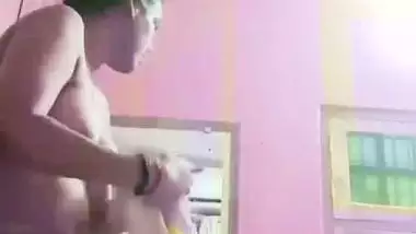 Sister after bath nude wet body showing before dressing