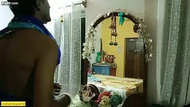 Desi hot big boobs girlfriend shared and hardcore fuck!! Hindi threesome sex