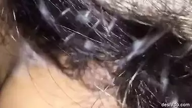 Sexy Horny wife not satisfoed with deep suck so go pro with handjob