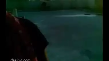 Dhaka girl showing off her boobs on terrace for her lover guy