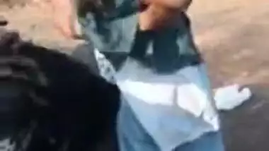 XXX sex video HD of a teen couple having fun outdoors after college