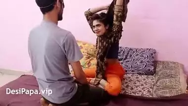 18 Year Old Indian Teen With Natural Tits Desi Sucks And Fucks Before Bed Time