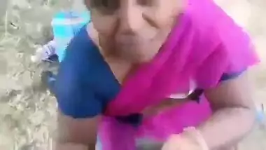 Dressed Desi slut gets on the knees to please dude with XXX blowjob