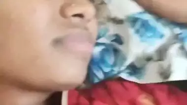 Young 18-year-old girl moans because of hard sex