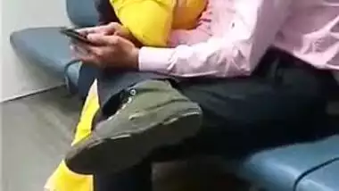 Young Desi couple shares XXX kisses in metro on way to place for chudai