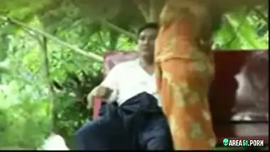 Cheating Indian aunty sucks dick outdoor in the park and drinks cum, Desi mms