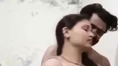 Desi XXX whore allows bearded guy to take her bra off and touch titties