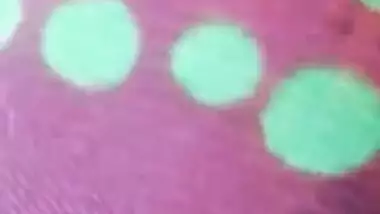 Desi is captured with neighbor's finger in twat and XXX tool in mouth