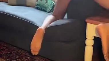 Horny Teensitter Ginger Gazelli Humps The Cum Out Her Pussy With Couch