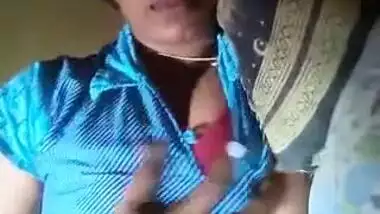 Clothed Desi woman touches tits after porn buddy says he won't come