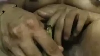 Fingering and kela masturbation with dildo sex of Indian wife