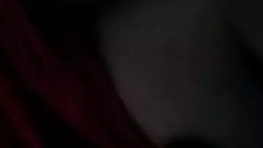 Desi woman hides under the blanket to show XXX tits on video call