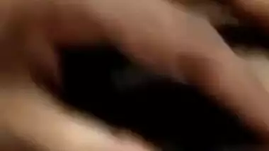 Natural Desi female spreads her sex legs while man touches the XXX zones