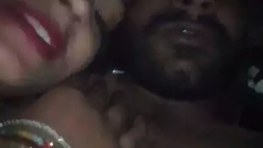 Big boobs bhabhi foreplay with devar before night sex