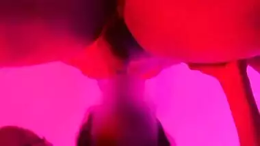 Sexy wife kisses and bend down in her knees for deep suck