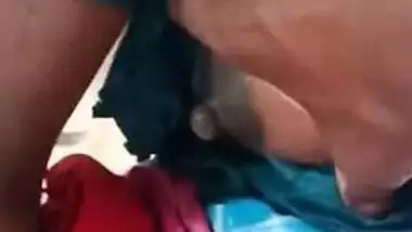 Hubby squeezes milk from big XXX tits of his Desi wife for the cam