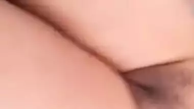 Desi mom makes show of round melons and hairy snatch in close-up porn