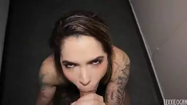 SEXY GIRL giving a SLOPPY BLOWJOB. She Loves Having All My CUM On HER FACE.