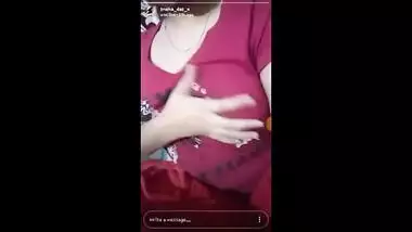 No way miss ! Sneha insta live strip to bra, Pressing boobs,Areola visible