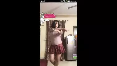 Suma Schoolgirl ,Mini Skirt and See through Top dance, Bra slip and Navel show