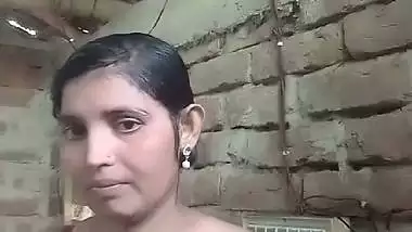 Village girl striptease cute boobs showing for lover