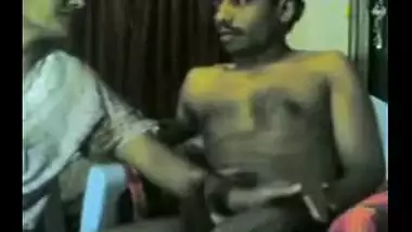 Desi young couple record their home sex session with a web camera