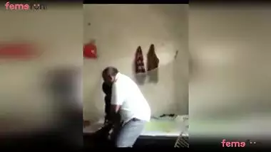 Woman lies on the bed to be fucked by the Desi lecher in missionary
