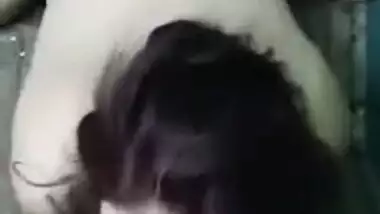 White desi XXX girl have a threesome sex with her husband and his friend MMS