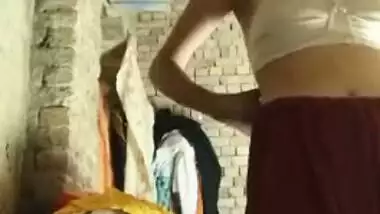 Indian aunty thinks it's a good day to put on clothes on the camera