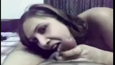 Dashing hot north Indian step sister gives deep throat blowjob to bro