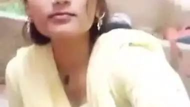 No nakedness but teasing by sex-addicted Desi aunty in front of camera