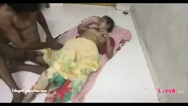 hindi telugu village couple making love passionate hot sex on the floor in saree
