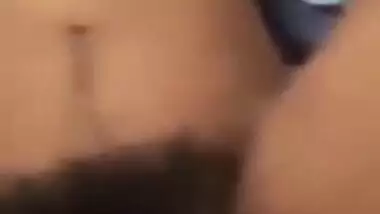 Cute GF Fucked by BF with Moans Hairy Pussy is Pounded as She Tries to Cover Her Face