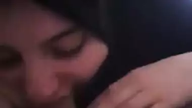 Winsome Desi girl in hijab sucks cock in point of view porn video