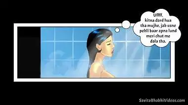 Big-boobied Desi Bhabhi XXX masturbation with water jet in comic porn