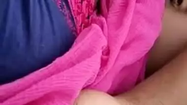 XXX wife exposes her amazing sex melons to man who licks the nipples