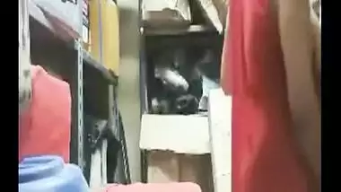 Desi mms of a lewd boss fucking his older employee in store room