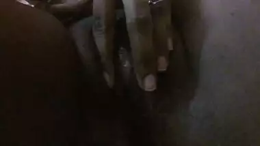 Indian girl with dark skin spreads XXX pussy in front of the camera