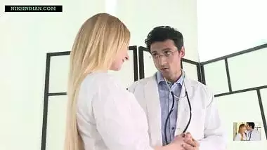 Indian doctor impregnates blonde patient as she begs for sperms in her pussy
