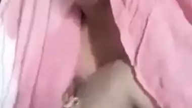 Shy Desi wife finds the courage to reveal XXX melons on the camera