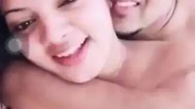 Boyfriend is hugging the Desi lovely while she is talking about porn