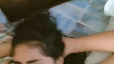 College girl mouth fucking by professor and cum on face