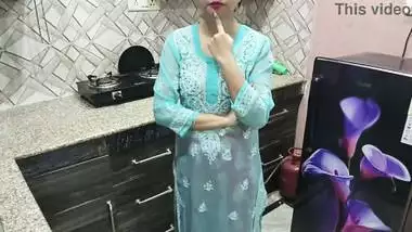 Desi Indian Big Boobs step Mom teaches her StepSon How to fuck in kitchen ( Hindi Audio )
